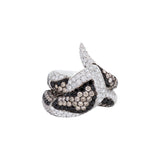 Snake Ring with Fancy Diamonds