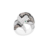 Snake Ring with Fancy Diamonds