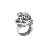 Stenzhorn Tiger Ring with Emeralds and Diamonds