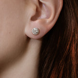 2 in 1 Stud Earrings with Diamonds