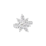 Earrings and Ring Marquise Diamond Set