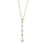 Necklace with South Sea Natural Pearls and Diamonds
