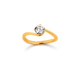 Viventy Gelbgold plattierter Ring mit Zirkonia