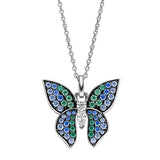 Viventy Halskette 'Schmetterling' mit 56 synthetischen farbigen Steinen & 2 Zirkonia