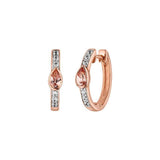 Viventy Hoop Earrings with Pink Siamite