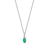 Viventy Green Siamit Anhänger mit einer Kette
