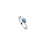 Viventy Ring mit 1 synthetischem farbigen Stein und 2 Zirkonia