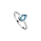 Viventy Ring mit 1 Blauem Topas 14 Zirkonia