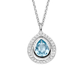 Viventy Halskette mit 1 Blau Topas und 29 Zirkonia