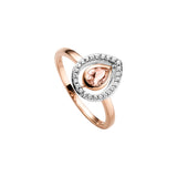 Viventy Ring mit 1 synthetischem Siamit und 25 Zirkonia