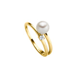 Viventy Ring mit 1 Zirkonia und Süßwasserperle