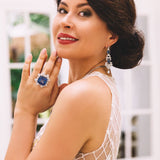 Sapphire Collier and Ring jewelry Set