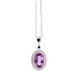 Amethyst Pendant White Gold