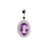 Amethyst Pendant White Gold