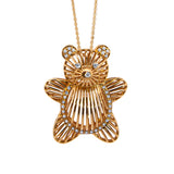 Gold Bear Pendant on the Chain