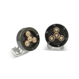 Sun And Planet Gear Cufflinks In Black Deakin & Francis