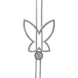 White Gold Butterfly Necklace with Diamonds