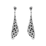 Black and White Diamond Set Earrings and Necklace
