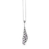 Black and White Diamond Set Earrings and Necklace