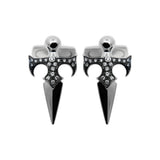 Sword White Gold Cufflinks with Black Diamonds