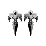 Sword White Gold Cufflinks with Black Diamonds