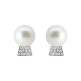 Perle de Culture Ohrringe mit Diamanten