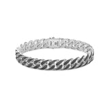Zancan Silberarmband mit schwarzer gestreifter Oberfläche