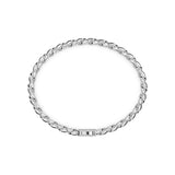Zancan Silberarmband mit schwarzer gestreifter Oberfläche