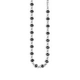 Zancan Silver Necklace with Black Spinel