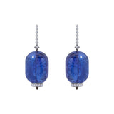 Tansanit Ohrringe mit Diamanten