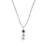 Emerald and South Sea Pearls Set