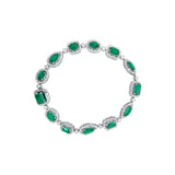 Emerald Set Collier Bracelet and Earrings
