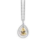 Birnenförmige Fancy-Diamant-Halskette