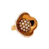 Blumenring mit Diamanten