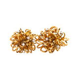 Gold Earrings with Diamonds