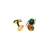 Gucci Malachite Horsebit Beetle Cufflinks