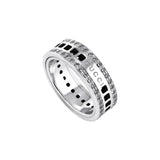 Gucci drehender Ring aus Weißgold mit Diamanten