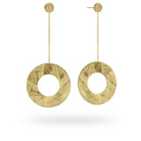 Flat pendant circle Earrings
