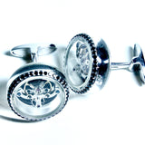 Cufflinks with Black Diamonds