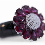 Blumenring mit Topas