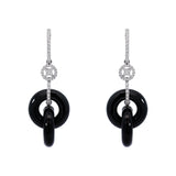 Ohrringe mit Onyx und Diamanten