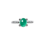 Smaragd-Cabochon-Ring