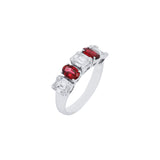 Ring with Diamonds and Rubies