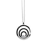 White Gold Round Pendant with a Diamond