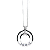 White Gold Round Pendant with Diamonds