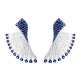 Earrings and Ring Blue Sapphire Set