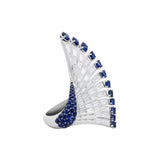 Earrings and Ring Blue Sapphire Set