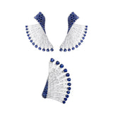 Earrings and Ring Blue Sapphire Set