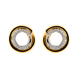 Goldspiralohrringe mit Diamanten