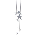 White Gold Starts Necklace with Diamonds
